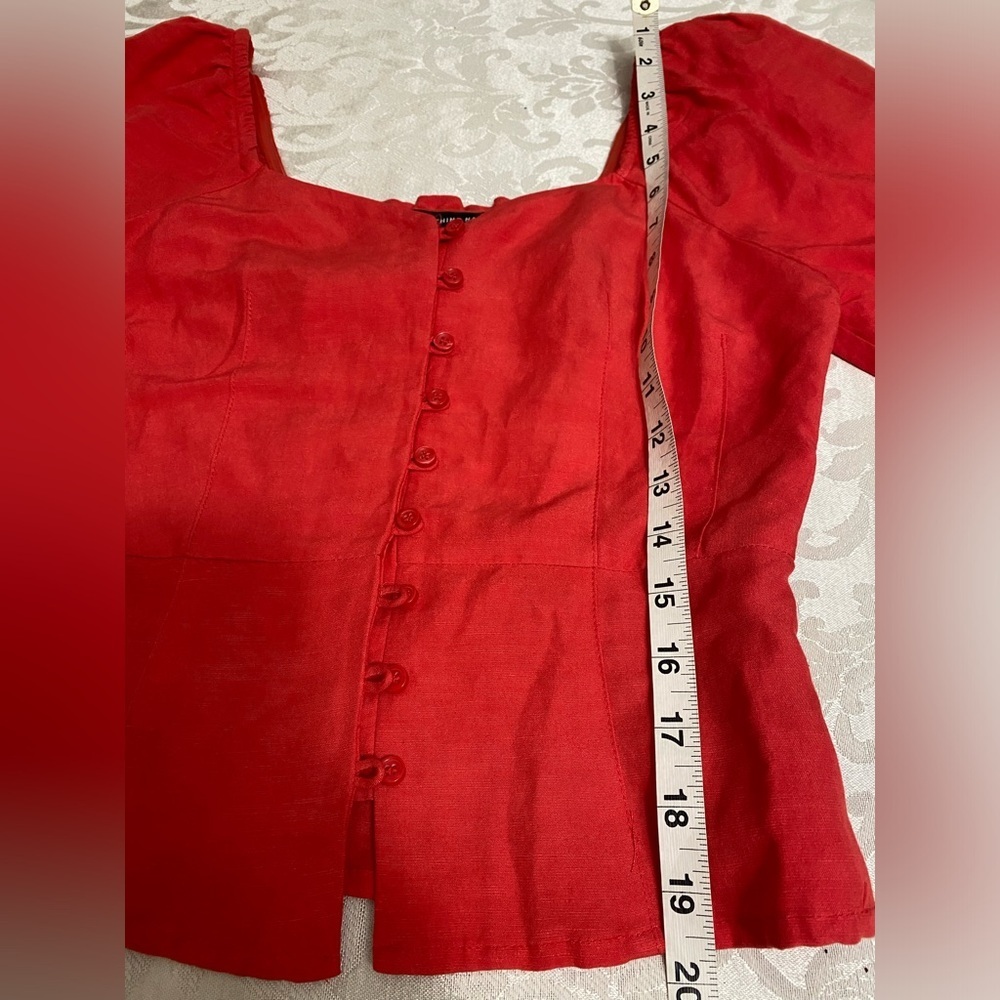 - Something Navy Red Blouse size XS - Picture 8 of 10